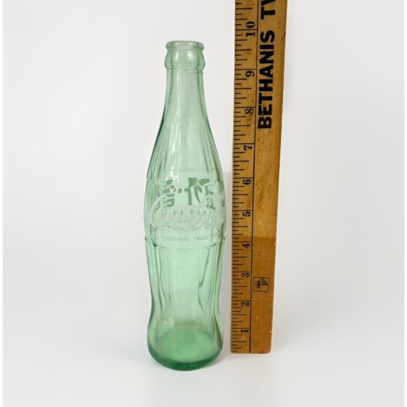 Vtg Coca Cola 355 ml Green Glass Coca Cola Bottle Korea Korean Coke Trade Mark - Picture 4 of 4